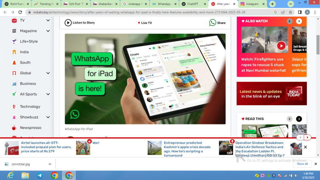 WhatsApp for iPad
