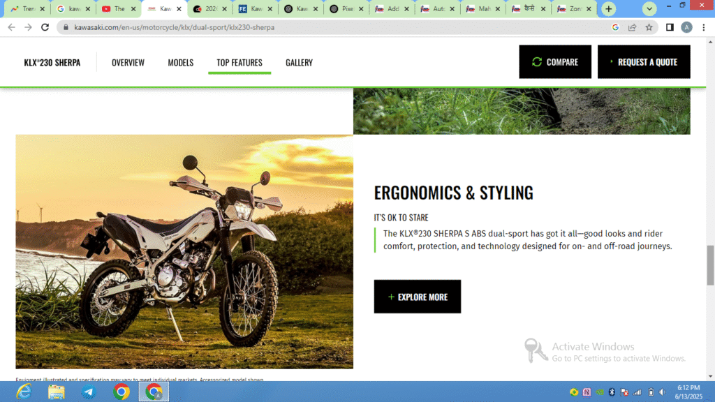 Kawasaki KLX 230 Sherpa S और DF