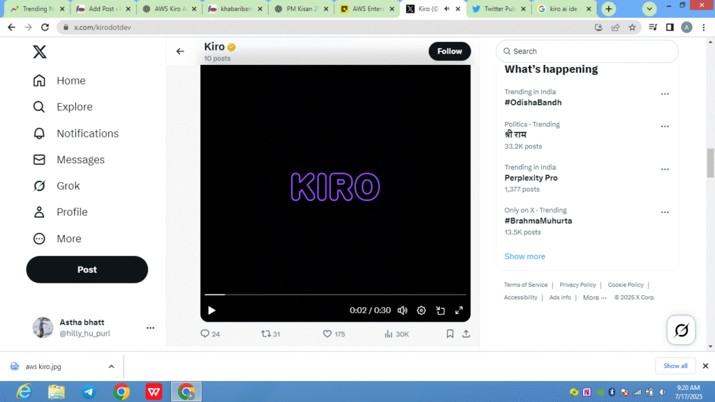 Kiro AI aws
