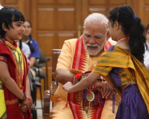 PM Modi Celebrates Raksha Bandhan