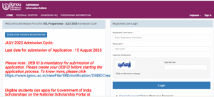 IGNOU Admission 2025