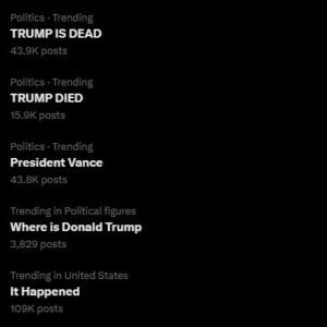 Trump is Dead Trend