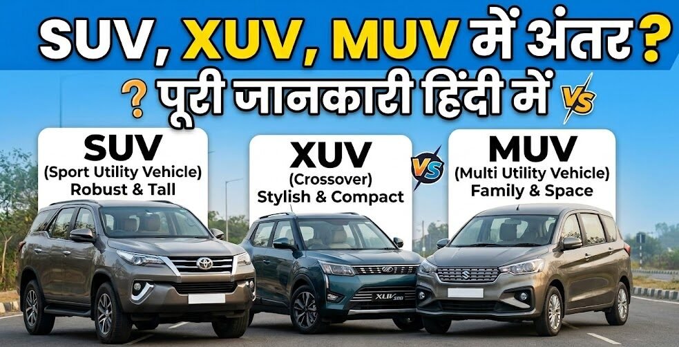 SUV XUV MUV Explained in Hindi