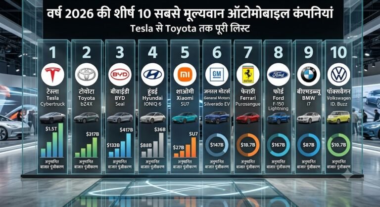 Top 10 Most Valuable Automobile Companies in 2026